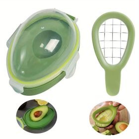 2pcs; Avocado Storage Container; Fruit Storage Container With Avocado Cutter; Fruit And Vegetable Storage Container; Avocado Storage Container For Ki