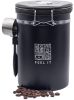 Stainless Steel Coffee Canister 21oz Airtight Kitchen Food Storage Container with Date Tracker CO2 Release Valve and Measuring Scoop For Ground Coffe