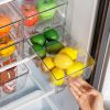 10 Pack Stackable Storage Drawers,Clear Acrylic Drawer Organizers with Handles, Easily Assemble Containers for Fridge, Bathroom,Kitchen Undersink,Cab