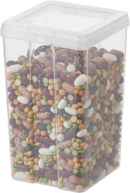 Food Storage Containers with Flip-Top Lid, 2.7 Qt - 6 Pack, Clear Stackable Food Containers for Kitchen & Pantry Organization, BPA-Free, Food Grade P