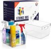 Clear Plastic Storage Bins – Pantry Organizers Storage Containers, Cabinet Organizer - Home Organization Must Haves for Kitchen, Laundry Room, Office