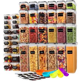 42 Pcs Airtight Food Storage Containers Set with Lids, BPA Free Clear Pantry Canister for Kitchen and Pantry Organization,Plastic Canisters for Cerea
