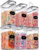 Large Dry Food Storage Containers with Lids, 6PCS Airtight Cereal Containers Storage Set, Leak-proof Canister Set for Kitchen Pantry Organization wit