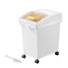 Rice Storage Container, 6.6Gallon/25L x3 Capacity Large Dog Food Dispenser Bin, Kitchen Ingredient Grain Cereal Flour Bin, Pet food Containers with W