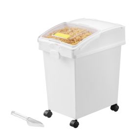 Rice Storage Container, 6.6Gallon/25L x3 Capacity Large Dog Food Dispenser Bin, Kitchen Ingredient Grain Cereal Flour Bin, Pet food Containers with W