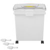 Rice Storage Container, 10.5Gallon/40L x3 Capacity Large Dog Food Dispenser Bin, Kitchen Ingredient Grain Cereal Flour Bin, Pet food Containers with