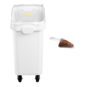 Rice Storage Container, 21Gallon/80L Capacity Large Dog Food Dispenser Bin, Kitchen Ingredient Grain Cereal Flour Bin, Pet food Containers with Wheel