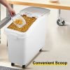 Rice Storage Container, 27Gallon/100L Capacity Large Dog Food Dispenser Bin, Kitchen Ingredient Grain Cereal Flour Bin, Pet food Containers with Whee
