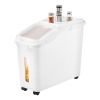 Rice Storage Container, 11.4Gallon/50L Capacity Large Dog Food Dispenser Bin, Kitchen Ingredient Grain Cereal Flour Bin, Pet food Containers with Whe