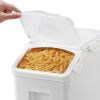 Rice Storage Container, 4.5Gallon/20L x2 Capacity Large Dog Food Dispenser Bin, Kitchen Ingredient Grain Cereal Flour Bin, Pet food Containers with W