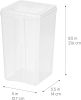 Food Storage Containers with Flip-Top Lid, 2.7 Qt - 6 Pack, Clear Stackable Food Containers for Kitchen & Pantry Organization, BPA-Free, Food Grade P
