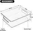 Plastic Storage Bins, Pantry Organizers and Storage, Kitchen Organization and Storage Containers Bins for Organizing, Fridge, Freezer, Bathroom, Pant