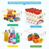 Set of 8 Clear Plastic Storage Bins, 4 Large and 4 Small Stackable Storage Containers for Pantry Organization and Kitchen Storage Bins,Home Edit and