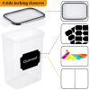42 Pcs Airtight Food Storage Containers Set with Lids, BPA Free Clear Pantry Canister for Kitchen and Pantry Organization,Plastic Canisters for Cerea