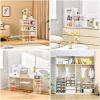 6 Pack Closet Organizers and Storage,Clear Stackable Plastic Storage Bins with Lids Magnetic Doors,Clothes Organizers and Storage,Plastic Craft Conta