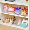 12 Pack Clear Plastic Storage Bins, Pantry Organizers and Storage, Clear Pantry Organizer Bins, Plastic Containers with Handle for Kitchen,Freezer,Ca