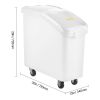 Rice Storage Container, 21Gallon/80L Capacity Large Dog Food Dispenser Bin, Kitchen Ingredient Grain Cereal Flour Bin, Pet food Containers with Wheel