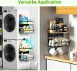 2 Set Magnetic Shelf for Refrigerator with Wood Lid, Fruit Potato & Onion Storage Bins, Pantry Organizers & Storage, Large Container Magnetic Spice R