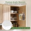 9.5' Large Acrylic Straw Holder for Cabinet Door - Reusable Tumbler Straw Organizer Storage, Small Kitchen Accessories Container, Ultra Sticky Cupboa