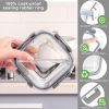 Glass Storage Containers with Lids, Reusable for Kitchen Organization (12 Pcs Grey)