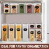 Airtight Food Storage Containers Set with Lids - 24 PCS, BPA Free Kitchen and Pantry Organization, Plastic Leak-proof Canisters for Cereal Flour Suga