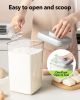 Airtight Food Storage Container with Pop Lid 130ml Scoop, 4L/4.2qt *2 BPA-Free Cereal, Rice, Flour, Pasta Snack Container, Stackable Durable,Kitchen
