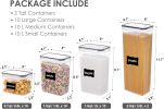 32pcs Airtight Food Storage Containers Set, BPA Free Plastic Kitchen and Pantry Organization Canisters with Lids for Cereal, Dry Food, Flour and Suga