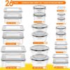 52 PCS Food Storage Containers with Lids Airtight (26 Lids 26 Containers)- Reusable Plastic Leakproof Meal-Prep Container for Kitchen Storage Organiz
