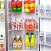 6 PCS Clear Plastic Storage Bins, Pantry Organizer Containers with Handle for Refrigerator, Fridge, Cabinet, Kitchen, Countertops, Cupboard, Home Org