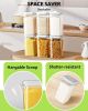 Airtight Food Storage Container with Pop Lid 130ml Scoop, 4L/4.2qt *2 BPA-Free Cereal, Rice, Flour, Pasta Snack Container, Stackable Durable,Kitchen