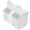 Ingredient Storage Bin, 2 x 15L Dispenser Bin with 2 Measuring Cups, Attachable Casters and Airtight Lid, 2 Pcs/Set Dog Pet Food Storage Container, P