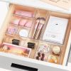 44 PCS Clear Plastic Drawer Organizers Set, 4-Size Versatile Bathroom and Vanity Organizer Trays, Non-Slip Storage Containers for Makeup, Jewelries,