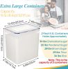 9.5L 2 Pack Extra Large Flour Sugar Storage Containers for 25lbs flour, Airtight Kitchen Pantry Organization Canisters with Lids for Bulk food, Rice,