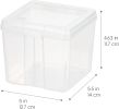 Food Storage Containers with Flip-Top Lid, 1.3 Qt - 10 Pack, Clear Stackable Food Containers for Kitchen & Pantry Organization, BPA-Free, Food Grade