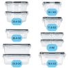 24 Pcs Food Storage Containers with Lids Airtight- Stackable Kitchen Bowls Set Meal Prep Containers-BPA Free Leak Proof Plastic Lunch Boxes- Freezer