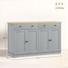 Modern Sideboard, Buffet Cabinet with Storage Drawers, Adjustable Shelves for Living Room, Dining Room, Entryway, Gray