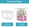 6 Pack Clear Stackable Storage Bins with Lids,XLarge Plastic Containers with Handle for Pantry Organizer and Storage,Perfect for Kitchen,Fridge,Cabin