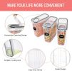 Large Dry Food Storage Containers with Lids, 6PCS Airtight Cereal Containers Storage Set, Leak-proof Canister Set for Kitchen Pantry Organization wit
