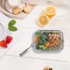 Glass Storage Containers with Lids, Reusable for Kitchen Organization (12 Pcs Grey)