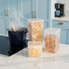 Food Storage Containers with Flip-Top Lid, 8 Pack Combo Set, Clear Stackable Food Containers for Kitchen & Pantry Organization, BPA-Free, Food Grade