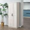 63" Kitchen Pantry Cabinet Storage with 5-Tier Shelving 2 Adjustable Shelves, Antique White