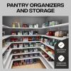 Plastic Storage Bins – Pantry Organizers Storage Containers, Cabinet Organizer - Home Organization Must Haves for Kitchen, Laundry Room, Office, Clos