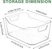 12 Pack Clear Plastic Storage Bins, Pantry Organizers and Storage, Clear Pantry Organizer Bins, Plastic Containers with Handle for Kitchen,Freezer,Ca