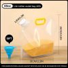 5pcs Food Storage Bags; Portable Folding Sealed Food Storage Containers With Lids; Clear Reusable Large Capacity Storage Bags; Moisture-proof Sealed