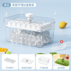 One Click Ice Cube Tray with Storage Bin & Lid - BPA-Free PP Ice Mold, Easy Release Ice Maker with Ice Scoop, Green Ice Container Set for Freezer, Ho