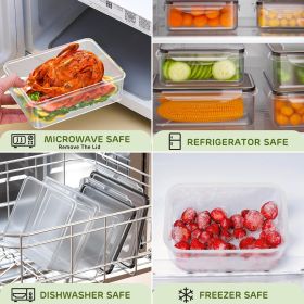 40 PCS Food Storage Containers with Lids Airtight (20 Lids &20 Containers) - Leakproof Meal-Prep Containers for Kitchen Storage Reusable Plastic Micr (Material: plastic)