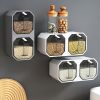 1pc Punch-free Wall-mounted Seasoning Box; Seasoning Jar; Kitchen Seasoning Storage Container; Seasoning Bottle; Spice Box Organizer; Seasoning Stora