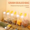 5pcs Food Storage Bags; Portable Folding Sealed Food Storage Containers With Lids; Clear Reusable Large Capacity Storage Bags; Moisture-proof Sealed