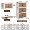 3Pcs Foldable Storage Bins with Lid Front Magnetic Door Collapsible Stackable Closet Organizer Containers with 4Pcs 360° Rotatable Wheels 8Pcs Small