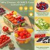 40 PCS Food Storage Containers with Lids Airtight (20 Lids &20 Containers) - Leakproof Meal-Prep Containers for Kitchen Storage Reusable Plastic Micr